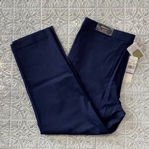 Alfred Dunner Women's Dark Blue Straight Leg Pants Slimming Waistband Sz 18 NWT